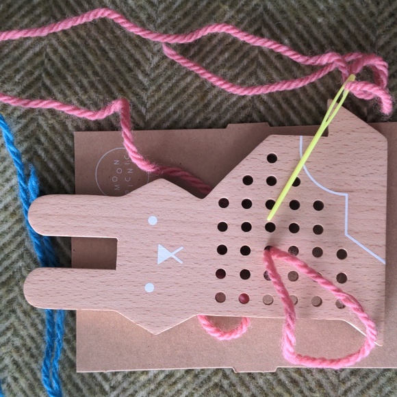 Beginner Easter Cross-stitch Kit Rabbit By Moon Picnic, Beachwood Bunny Age 4+ - Picture 10 of 13